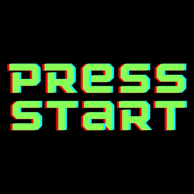 Press Start Arcade pinball machine green neon retro