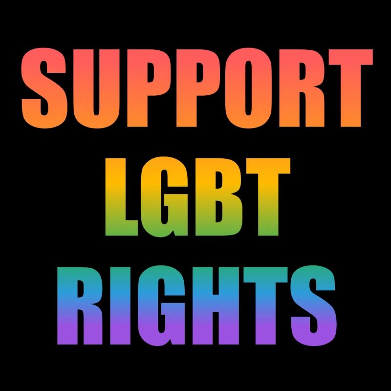 Support LGBT Right rainbow