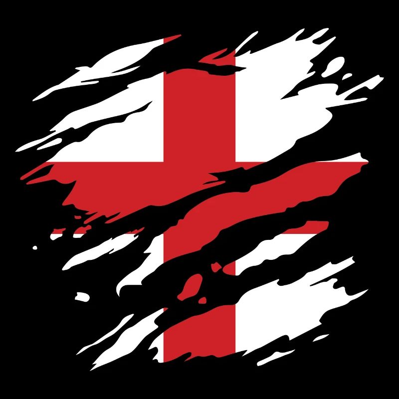 Angleterre - Drapeau national, rayures, fissures