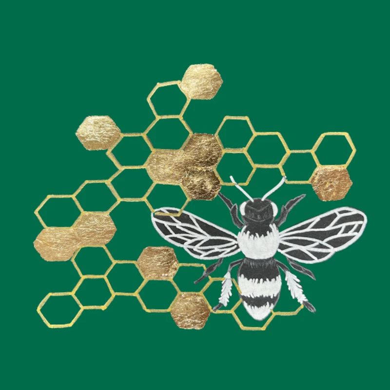 Hive with gold leaf