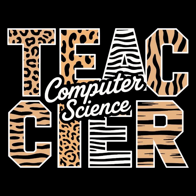 Computer Science Lehrer Tiermuster Stil
