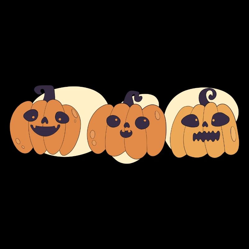 Halloween Cute Pumpkin Trio