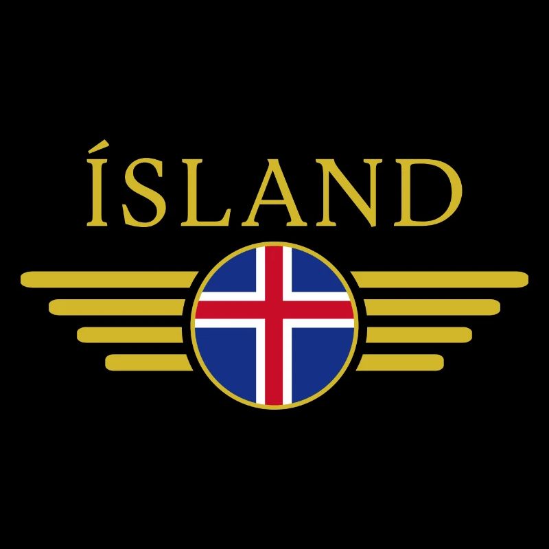 J’aime l’Islande T-shirt design de style élégance