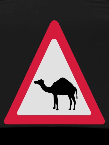 Caution Camel Traffic Sign