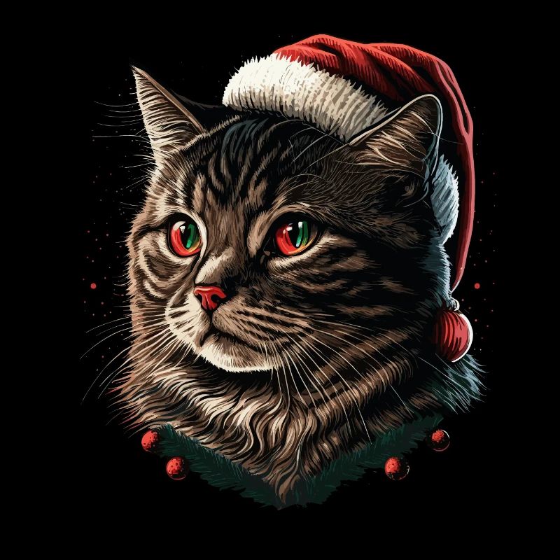 Œuvre d’art numérique parfaite pour chaton d’hiver, le