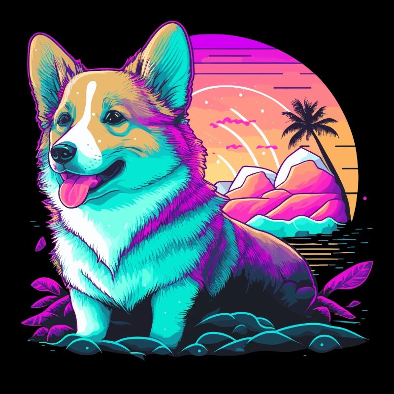 Journée de plage de Corgi