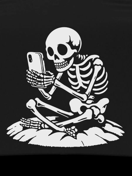Skeleton Selfie in Moonlight