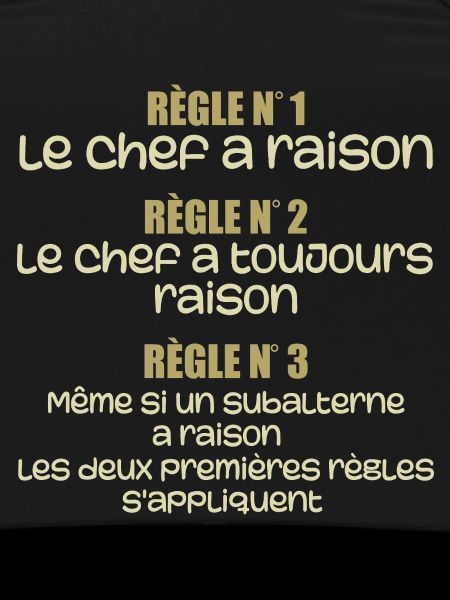 Les regles du chef