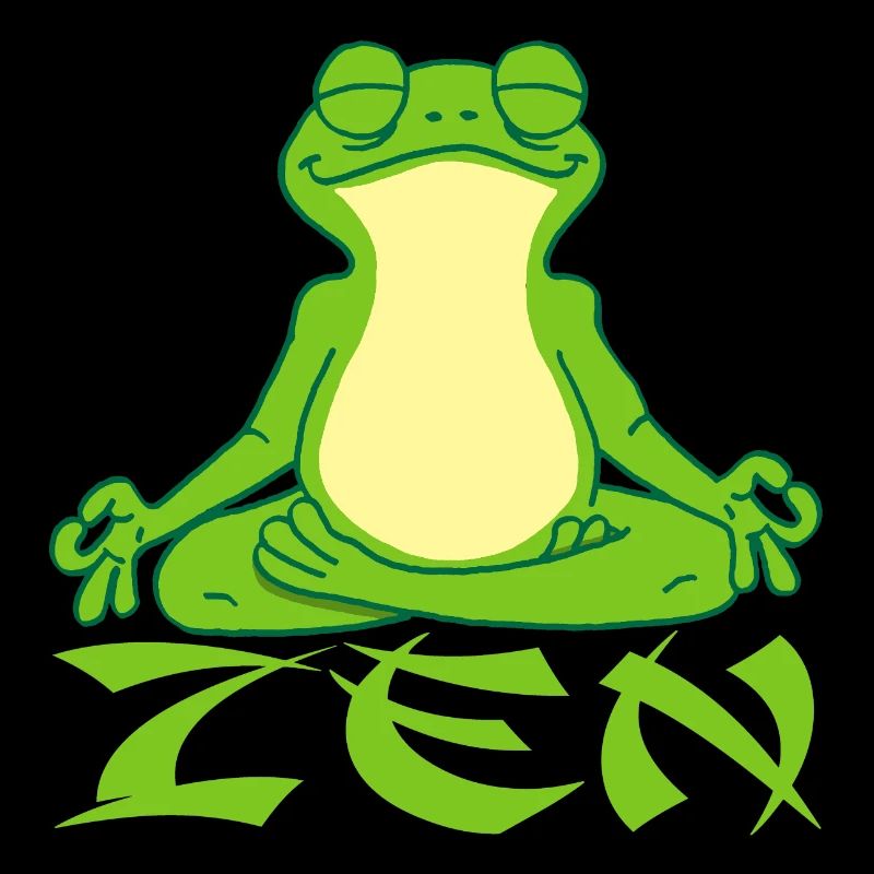 Frosch beim Yoga