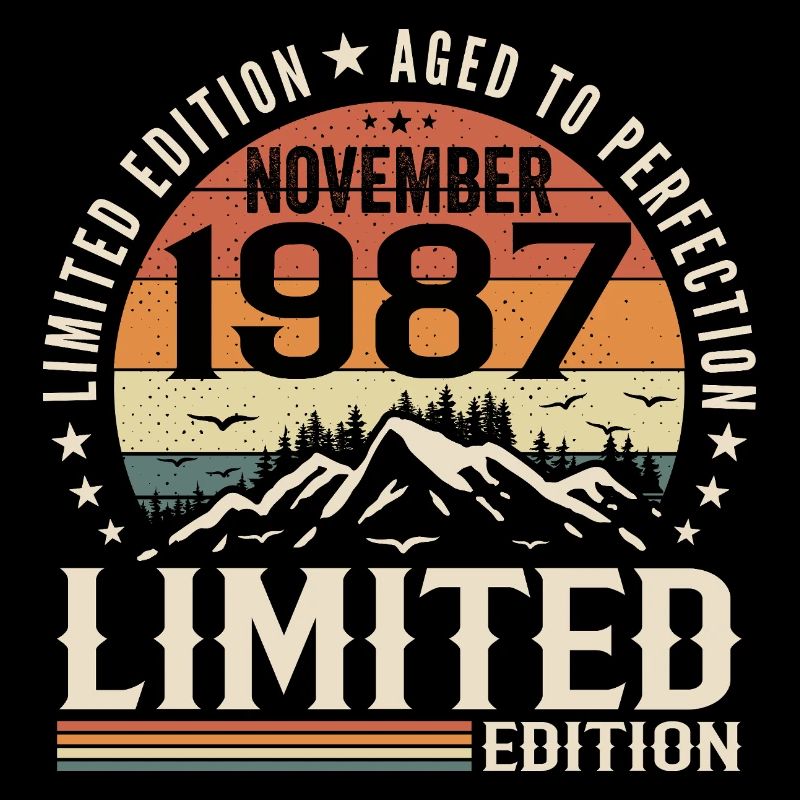 November 1987 Einzigartiger Retro-Geburtstag