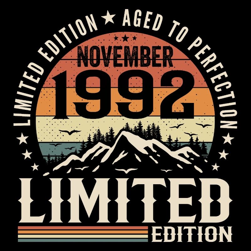 November 1992 Einzigartiger Retro-Geburtstag