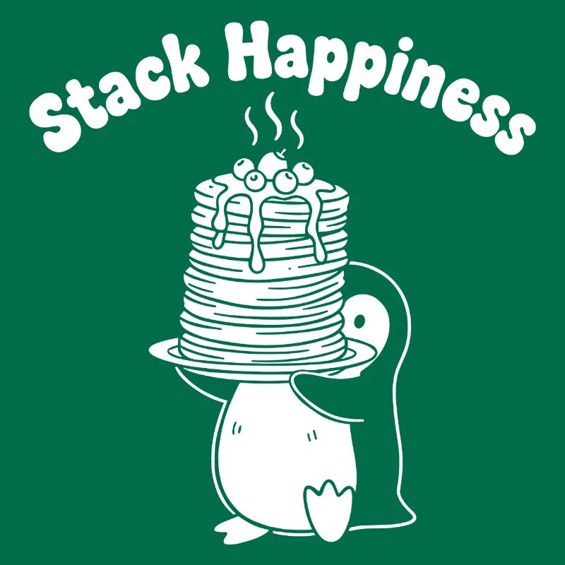Pinguin Stackt Kuchenfreude