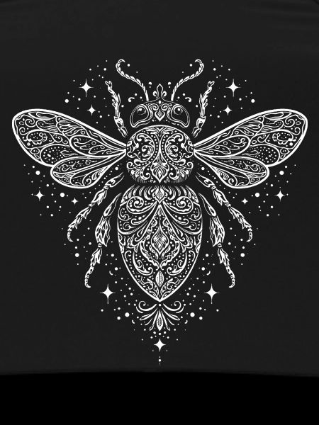 Ornamental bee with stars