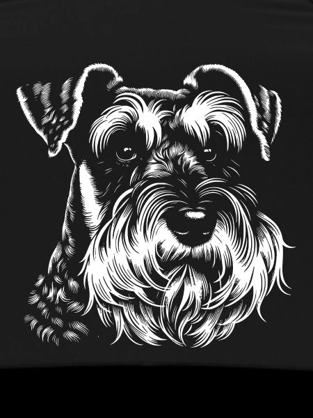 Schnauzer Line Style Portrait