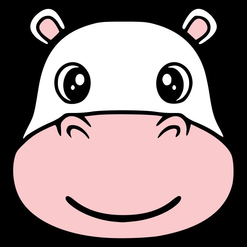 Nilpferd Kopf Gesicht Maske Lächeln