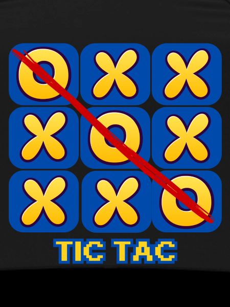 Retro Tic-Tac-Toe Game Night Graphic