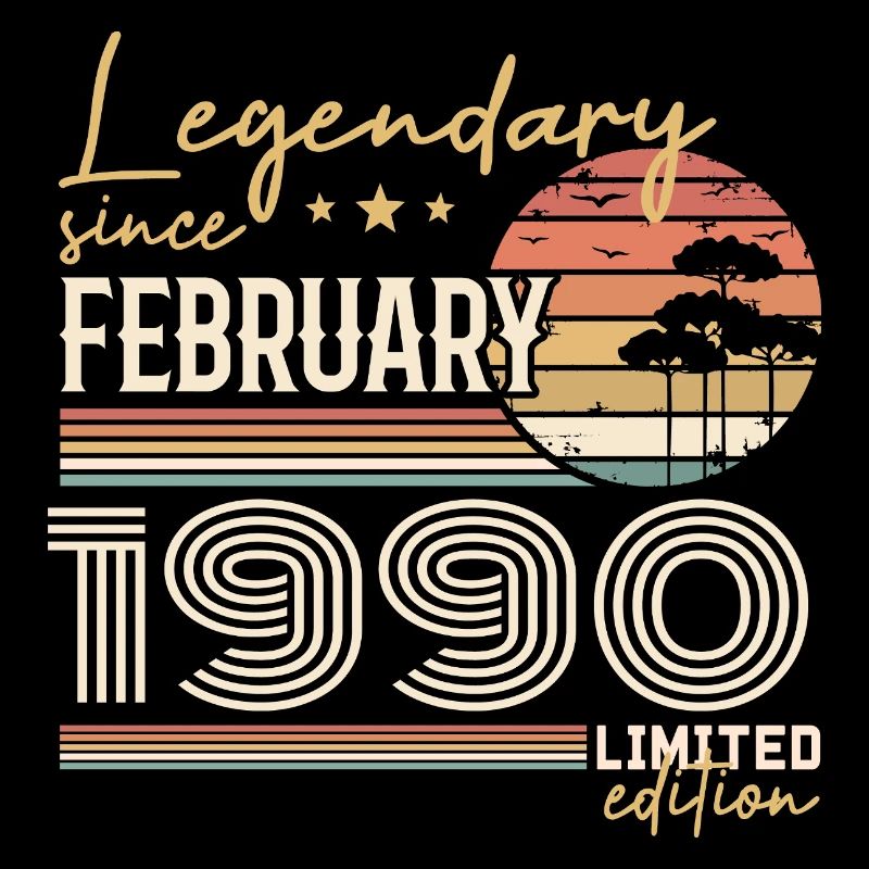 Février 1990 anniversaire 1990 légendes Février