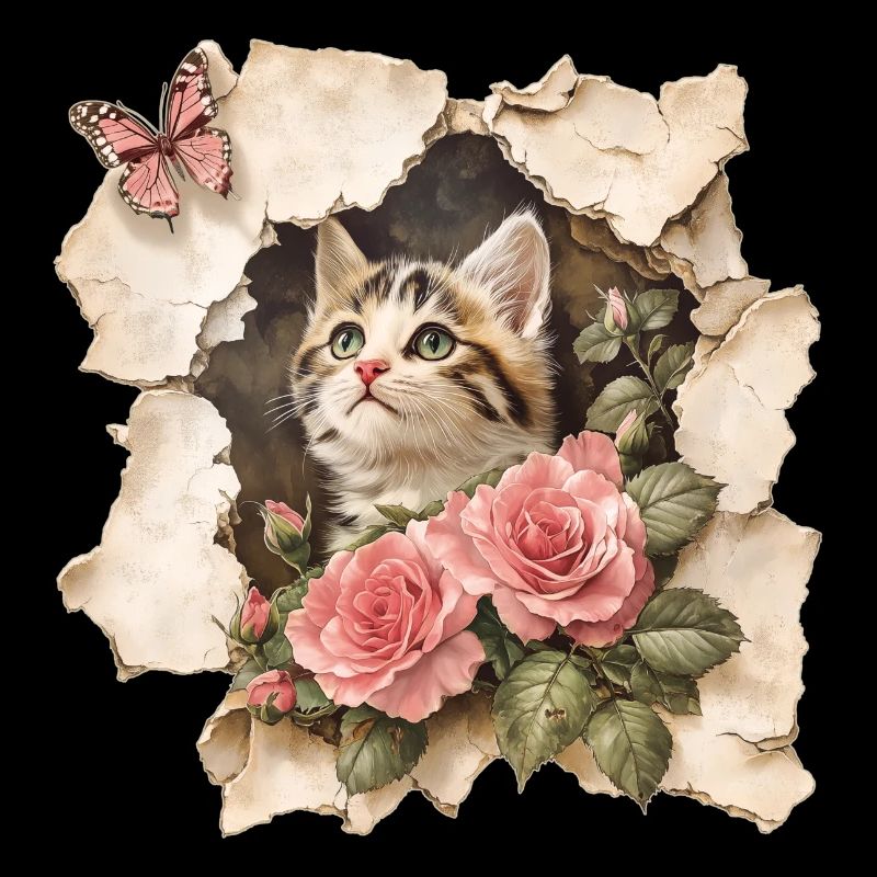 Cat with Butterfly