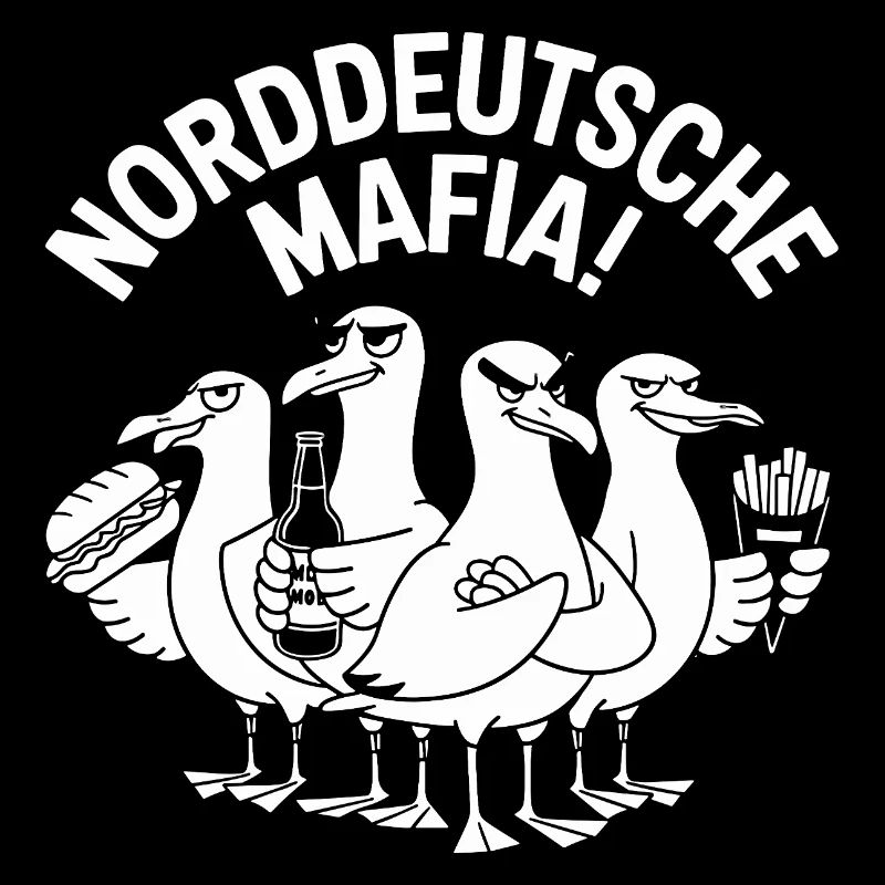  Norddeutsche Mafia Möwen Burger Pommes Bier