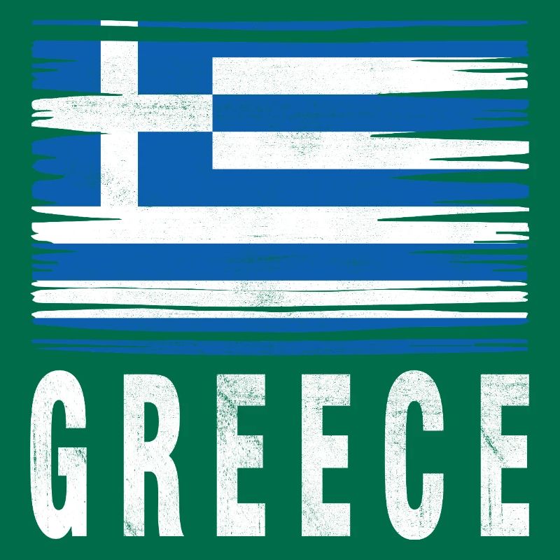 Drapeau au pinceau Grèce