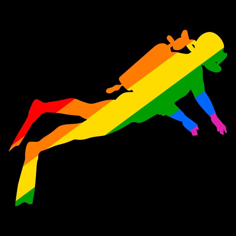 Plongeur arc-en-ciel