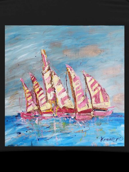 Farbige Segelregatten