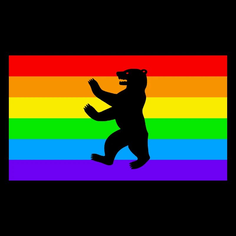 Berlin Bear / LGBT Q / Rainbow Flag