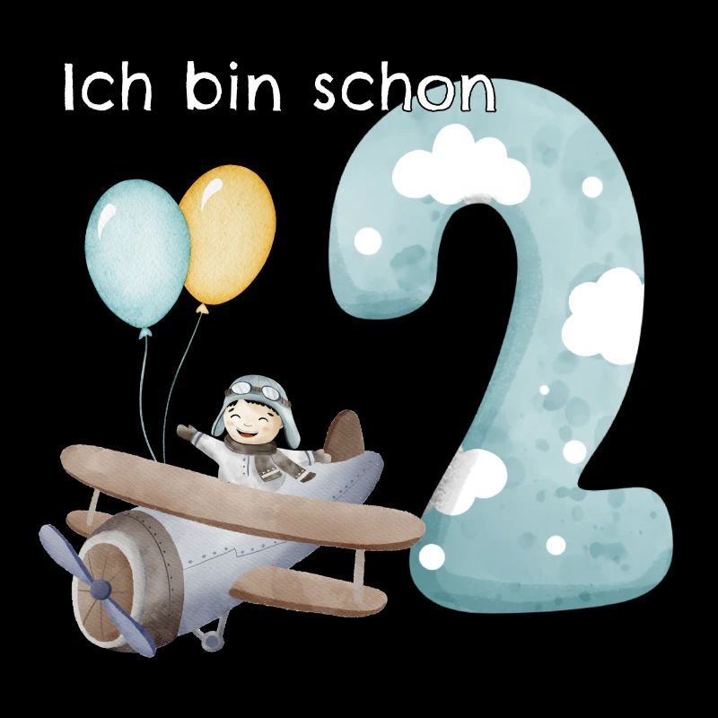 2. Geburtstag Flugzeug Pilot