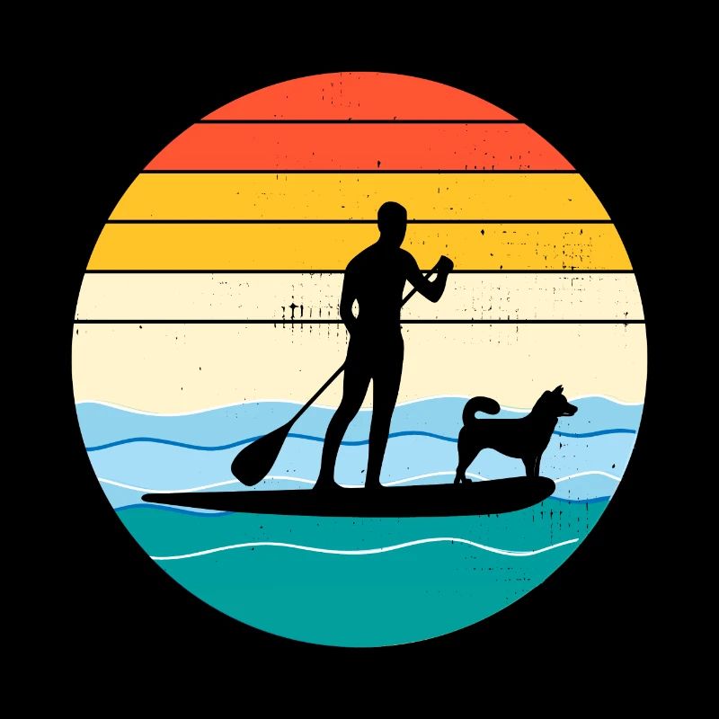 Paddleboarding Paddleboard Paddel Wassersport Hund
