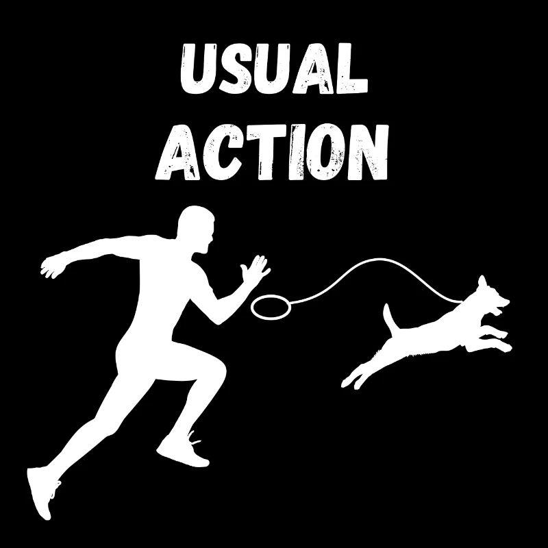 Funny dog walking