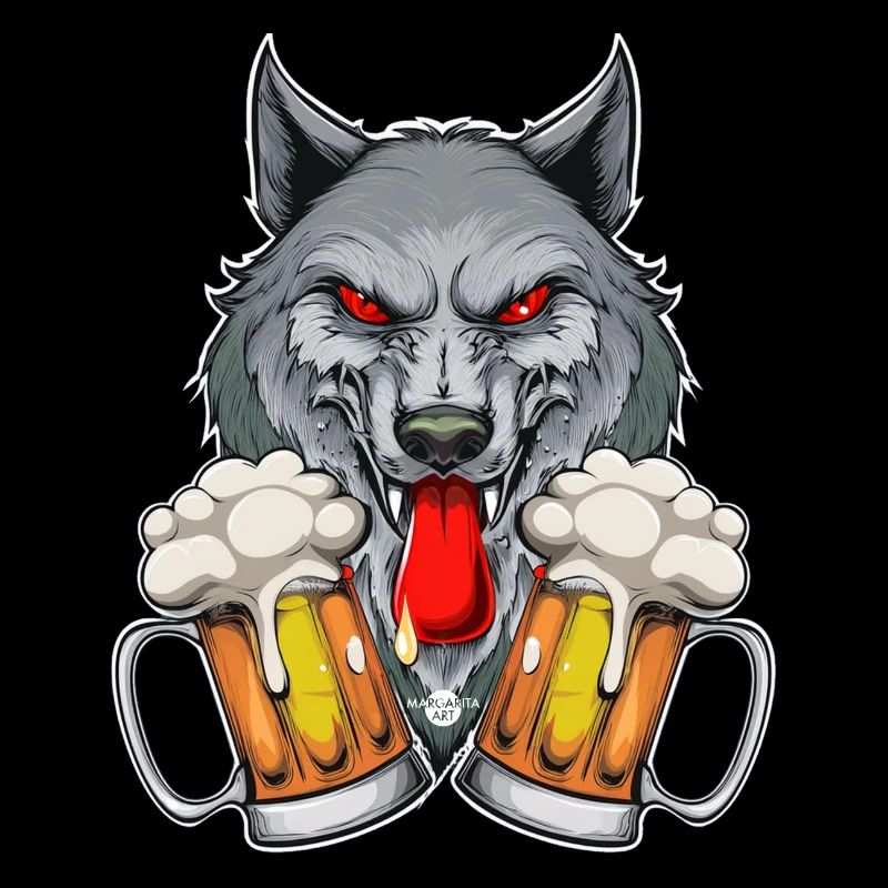 03 Party Wolf deux litres de bière pour trinquer Cheers