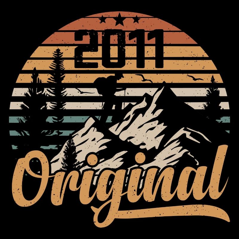 Original 2011 Retro 2011 Vintage 2011 Anniversaire