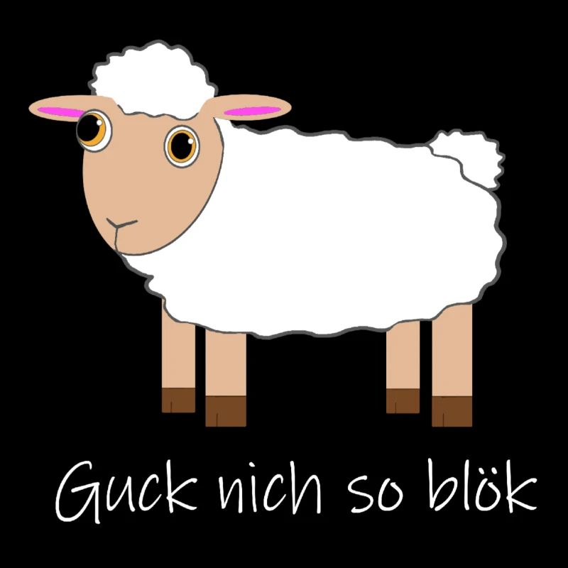 "Guck nich so blök" Glubschaugen Schaf