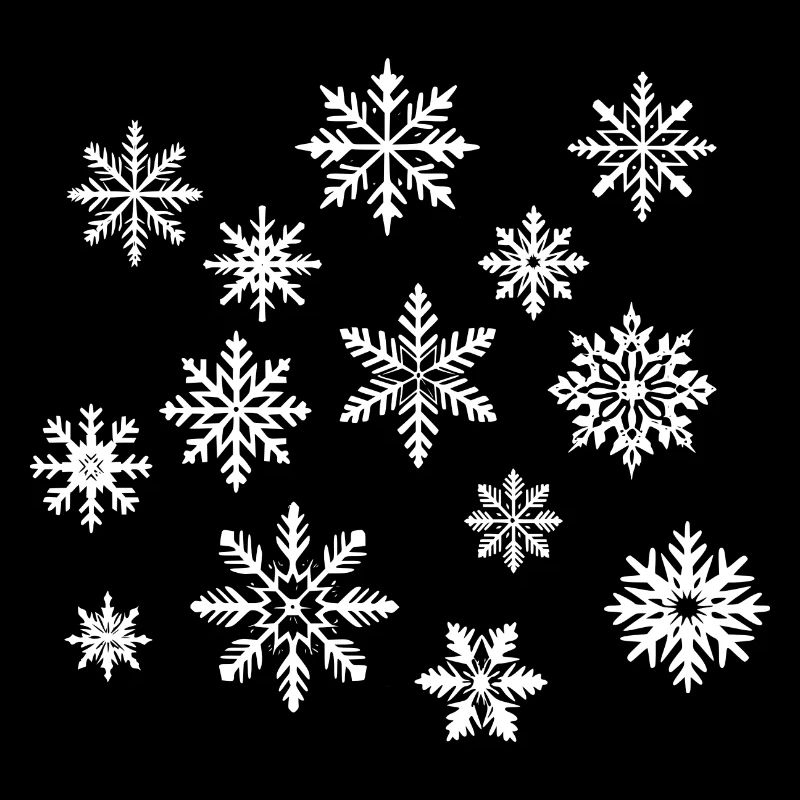 Schneeflocken weiß