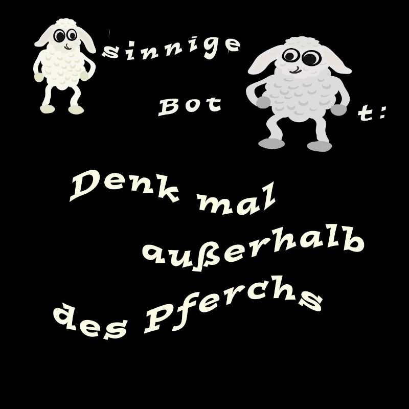 Denk mal außerhalb des Pferchs.