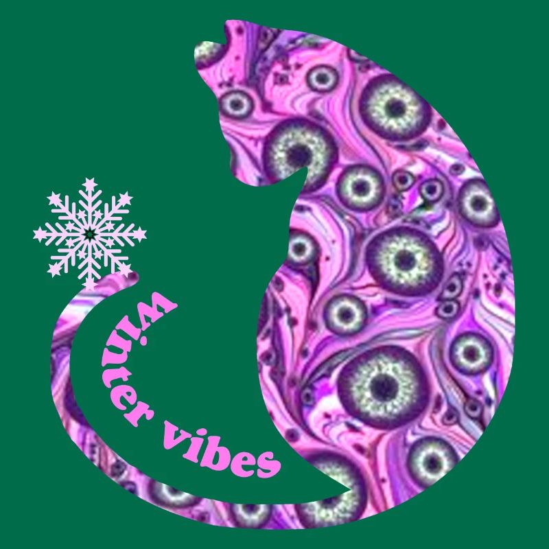 Cat with snowflake E 6