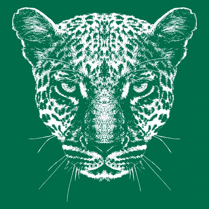 Leopard / Head / Graphic / White