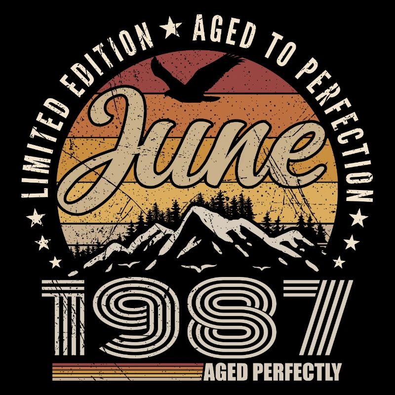 June 1987 38th Anniversary Gift June 1987 Retro