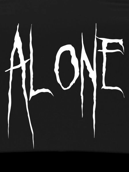 Alone Jagged Typography