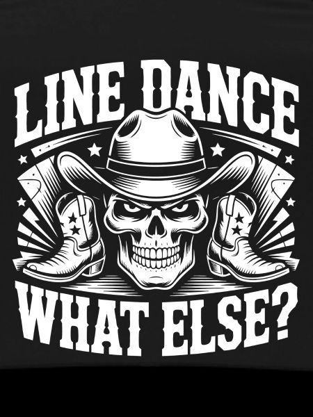 Line Dance Skull Cowboy
