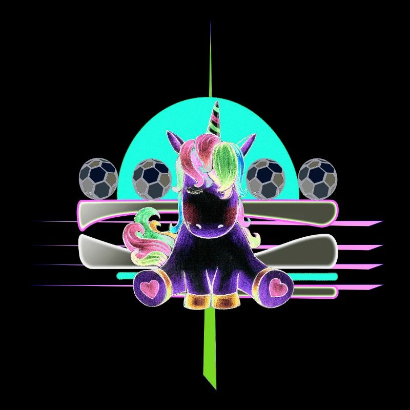 Neon-Einhorn Sportkunst