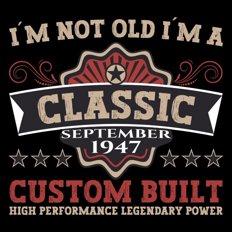 Born in 1947 Birthday Gift September