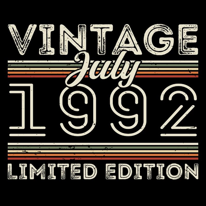 Juli 1992 Juli Geburtstagsgeschenk Juli 1992