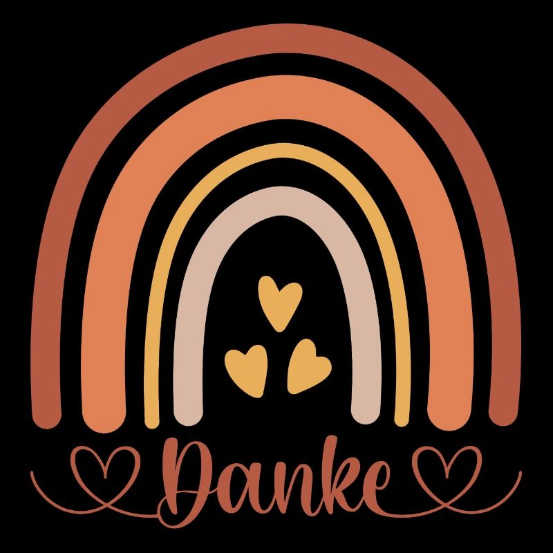 Danke sagen - Boho Regenbogen - Danke