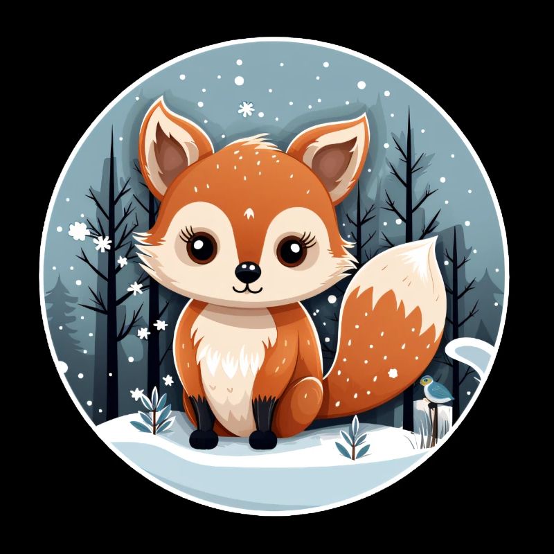 Renards dans la neige