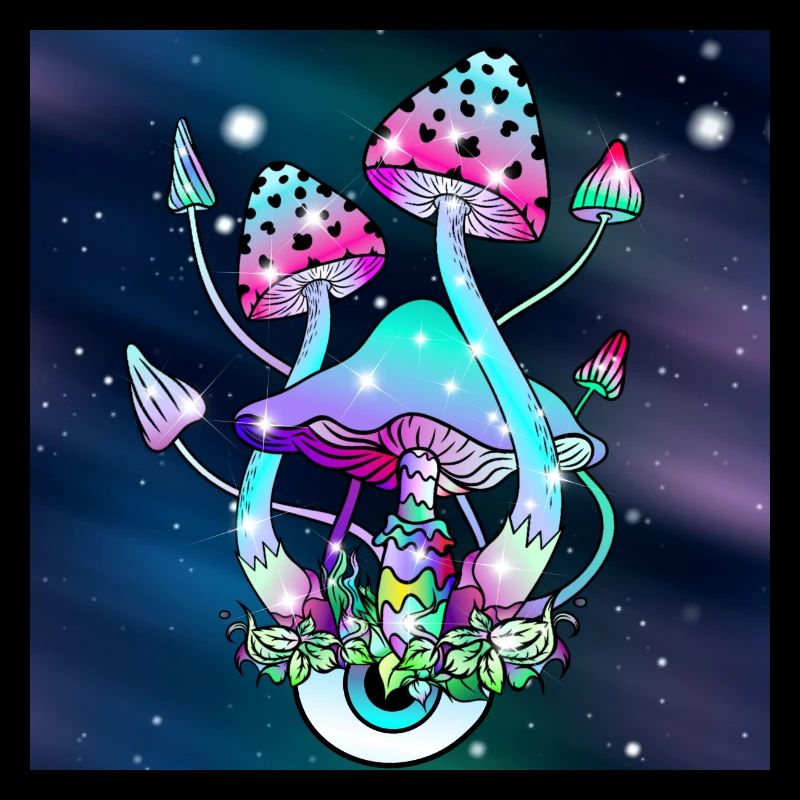 Magic Mushrooms Space art