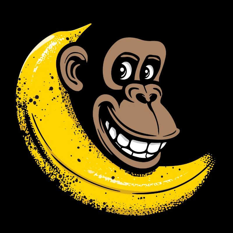 Affe fusioniert mit Banane