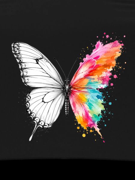 Papillon aquarelle à l’encre