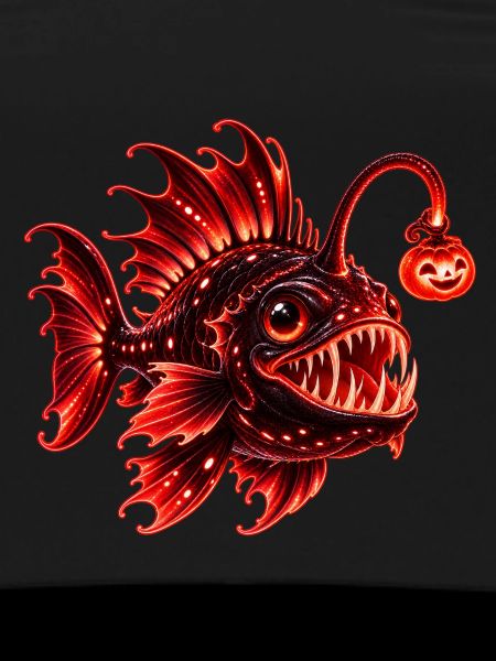 Roter biolumineszenter Laternenfisch