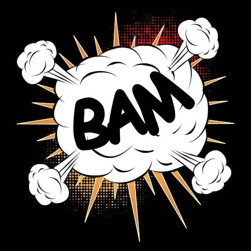 Bam Comic Kampf Wolke für eigene Texte & Motive